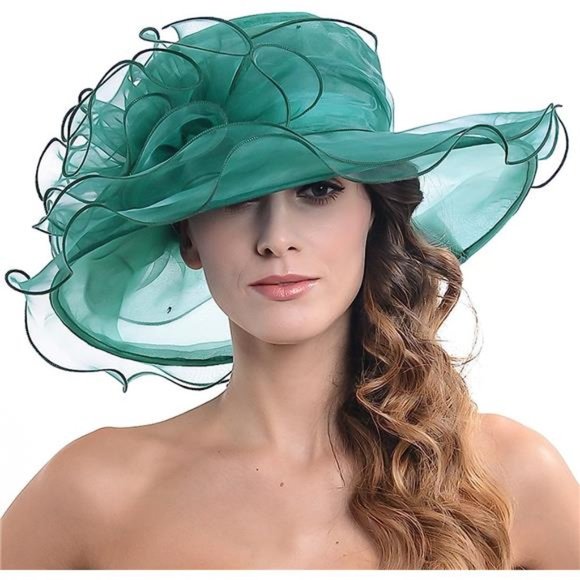 Kentucky Derby Church Dress Hat for Women S019-teal